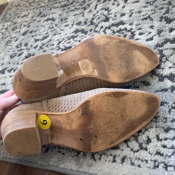 Gray suede lucky brand booties - size 9 - worn often - see pics - Picture 5 of 8